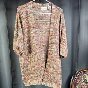 Alfred Dunner Multicolor Knit Cardigan